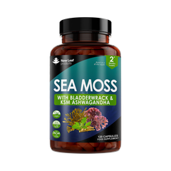Image 1 for Irish Sea Moss Capsules with Bladderwrack & KSM Ashwagandha 120 Capsules