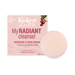 Image 1 for My Radiant CLEANSE! Facial Cleansing Bar with Rosehip Seed Oil and Rice Bran Oil. Gently Foaming, Soap-Free, Non-Drying.