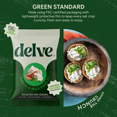 Image 2 for Garlic & Wild Parsley Roasted Oat Crisps 120g