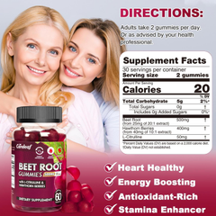 Image 2 for Sugar-Free Beetroot Gummies Peach Flavour 60 Gummies