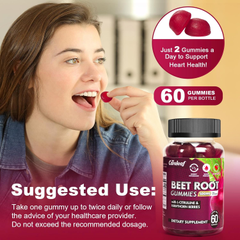Image 5 for Sugar-Free Beetroot Gummies Peach Flavour 60 Gummies