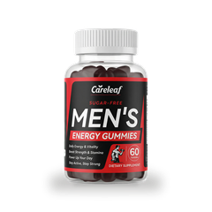 Image 1 for careleaf Sugar-Free Men's Energy Gummies Pomegranate Flavor 60 Gummies