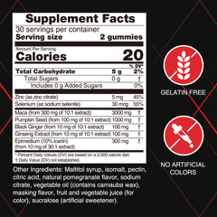 Image 2 for careleaf Sugar-Free Men's Energy Gummies Pomegranate Flavor 60 Gummies
