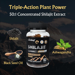Image 4 for careleaf Sugar-Free Shilajit Gummies Berry Flavor 60 Gummies