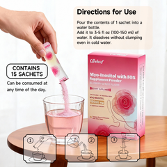 Image 4 for careleaf Myo-Inositol with FOS Supplement Powder Blueberry & Rose Flavor 15 Sachets