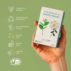 Image 3 for Spearmint & White Peony Herbal Tea - 20 Tea Bags