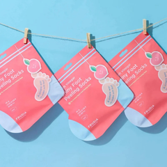 Image 3 for Peach Vinegar Shiny Foot Peeling Socks - 1 pair