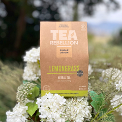 Image 3 for Organic Certified Lemongrass in  Tea Bags from the Himalayas 12  Tea Pyramid Bags