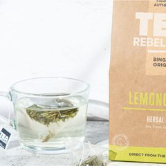 Image 5 for Organic Certified Lemongrass in  Tea Bags from the Himalayas 12  Tea Pyramid Bags