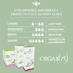 Image 3 for - 100% Certified Organic Cotton Inside and Out Feminine Pads, Sanitary Napkin 40 Count, Moderate Flow, Regular Absorbency, New Larger Size Packaging
