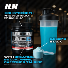 Image 5 for AC8 Pre Workout Powder – Up to 6,660mg Actives Per Serving – With Creatine and Caffeine – Preworkout Supplement Drink 360g
