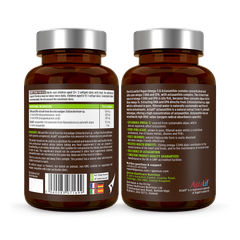 Image 2 for Concentrated Vegan Omega-3 Algae Oil, 400mg DHA, 200mg EPA & Astaxanthin, 180 Softgels