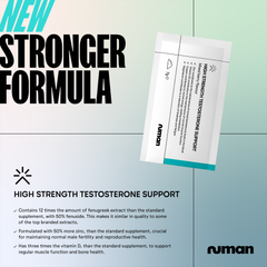 Image 3 for NUMAN Men’s High Strength Testosterone Support Powder – Zinc, Magnesium, Vitamin D3, Copper & Fenugreek Extract – Berry Mix Supplement Sachets – 30 Servings