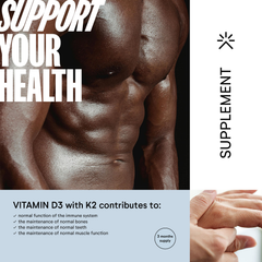 Image 2 for Vitamin D3 and K2 Supplement – D3 4000iu and K2 Vitamin, High Strength, 3 Months of Supply, UK Made, Vegetarian