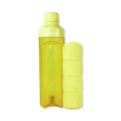 Image 2 for YOS Bottle | Pill Box & Water Bottle in One! | Yellow