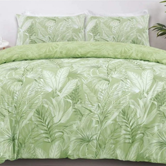Image 4 for Madeira Sage Reversible Duvet Cover Set