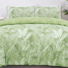 Image 4 for Madeira Sage Reversible Duvet Cover Set