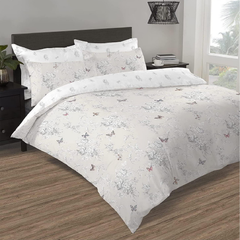 Image 3 for Vanessa Reversible Duvet Cover Set (Toile Floral Butterflies)
