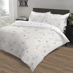 Image 3 for Vanessa Reversible Duvet Cover Set (Toile Floral Butterflies)