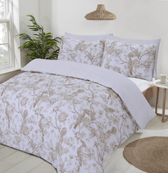 Image 4 for Ava Reversible Duvet Cover Set (Chinoiserie Birds Gold)