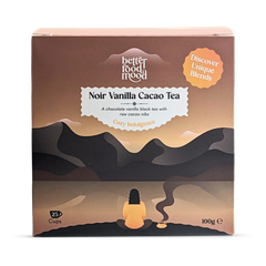 Image 1 for Chocolate Vanilla Black Loose Leaf Tea with Raw Cacao Nibs 100g