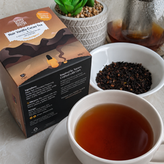 Image 5 for Chocolate Vanilla Black Loose Leaf Tea with Raw Cacao Nibs 100g