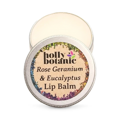 Image 1 for Natural Lip Balm | Rose Geranium & Eucalyptus | 14g