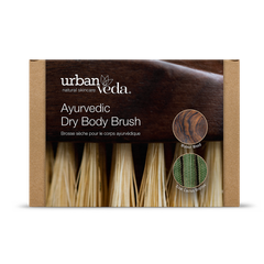 Image 1 for Walnut Wood & Cactus Bristle Vegan Dry Body Brush, Ayurvedic Lymphatic Drainage and Exfoliation Tool for Glowing Skin