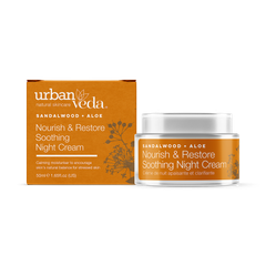 Image 1 for Soothing Sandalwood Night Cream, Ayurvedic Night Restore Face Moisturiser for Delicate, Normal to Dry Skin 50ml