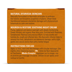 Image 3 for Soothing Sandalwood Night Cream, Ayurvedic Night Restore Face Moisturiser for Delicate, Normal to Dry Skin 50ml
