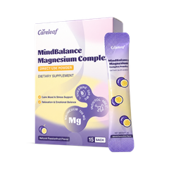Image 1 for Careleaf Magnesium Complex Powder Passionfruit Flavor 15 Satches