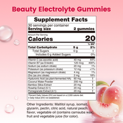 Image 2 for Beauty Electrolyte Gummies Peach Flavor 60 Gummies