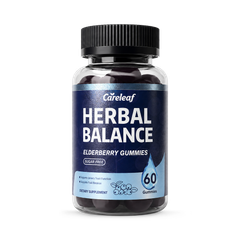 Image 1 for Careleaf Herbal Balance Elderberry Gummies Cranberry Flavor 60 Gummies