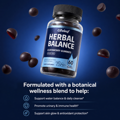 Image 3 for Careleaf Herbal Balance Elderberry Gummies Cranberry Flavor 60 Gummies