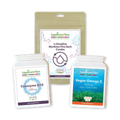 Image 1 for Heart Bundle | L-Citrulline & Pine Bark Powder, CoQ10, Vegan Omega 3 | A Month's Supply
