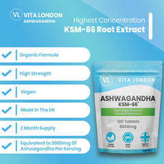Image 4 for Sleep Vitamin Bundle 3pk - Ashwagandha KSM-66 Tablets - Turmeric Tablets - Magnesium Glycinate Capsules