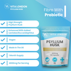 Image 3 for Women's Vitamin Bundle 3pk - Intimate Flora Probiotics - Psyllium Husk Capsules - Biotin Hair, Skin & Nails Tablets