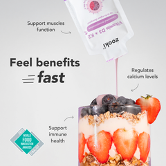 Image 5 for Liposomal Vitamin D3 + K2 3,000iu, Mixed Berry Flavour - 30x10ml Liquid Sachets