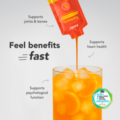 Image 3 for Liposomal Turmeric 750mg Curcumin Tangerine Flavour - 30x15ml Liquid Sachets