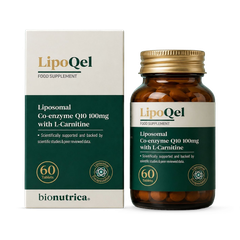 Image 1 for LipoQel Liposomal CoQ10 100mg with L-Carnitine 500mg for Cellular Energy & Metabolism - 60 Tablets