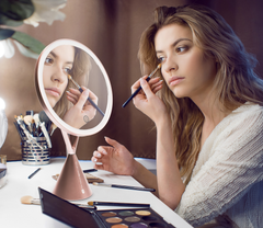 Image 2 for HD Illuminated Makeup Mirror with compact magnifying mirror