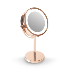 Image 1 for Rose Gold 24 LED Makeup Mirror with mini removable 10X Magnifying Mirror