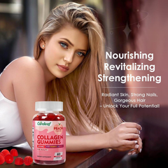 Image 3 for Careleaf Sugar-Free Collagen Gummies Peach Flavour 2 x 60 Gummies