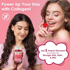 Image 5 for Careleaf Sugar-Free Collagen Gummies Peach Flavour 2 x 60 Gummies