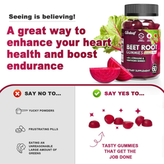 Image 2 for Careleaf Sugar-Free Beetroot Gummies Peach Flavour 3 x 60 Gummies