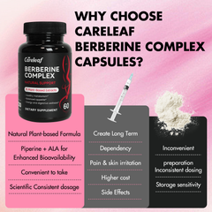 Image 3 for Careleaf Berberine Complex Capsules 3 x 60 Capsules