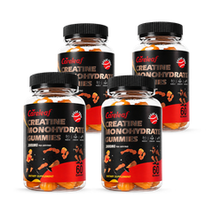 Image 1 for Careleaf Sugar-Free 3000mg Creatine Monohydrate Gummies Orange+Lemon Flavor 4 x 60 Gummies