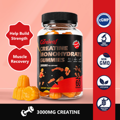 Image 2 for Careleaf Sugar-Free 3000mg Creatine Monohydrate Gummies Orange+Lemon Flavor 4 x 60 Gummies