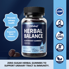 Image 4 for Careleaf Herbal Balance Elderberry Gummies Cranberry Flavor 3 x 60 Gummies