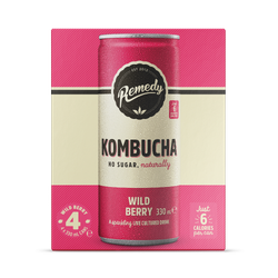 Remedy Wild Berry Kombucha 4x 330ml